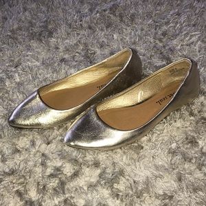 Wetseal Gold Flats